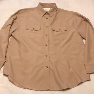 NWOT Casey & Max Tan Dress Shirt Size Large